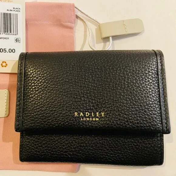 Radley London Alba Place Medium Flapover Wallet, Style# S1506673, black - Picture 1 of 14